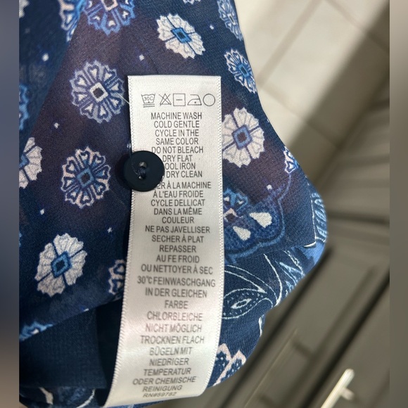 Adrianna Papell Blouse  Blue/ Gray  Size L - Picture 7 of 8